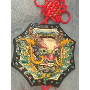 Rare Taiwan Cochin Koji Pottery Porcelain Dragon Wucai In Box Antique